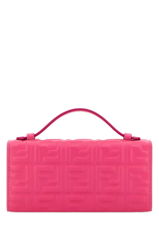 Fuchsia leather Baguette wallet FENDI (8M0565AAJD)
