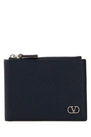 Midnight blue leather coin purse VALENTINO GARAVANI (8Y2P0AP8UAG)