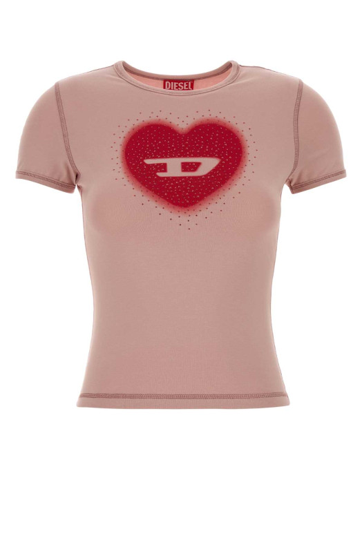 Pink stretch cotton t-shirt DIESEL (A209800QHHA)