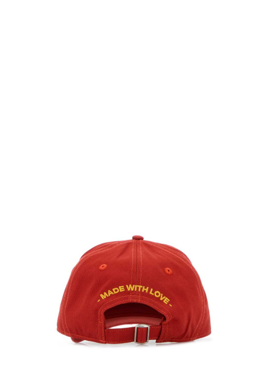 Red cotton baseball cap DSQUARED (BCM098305C00001)