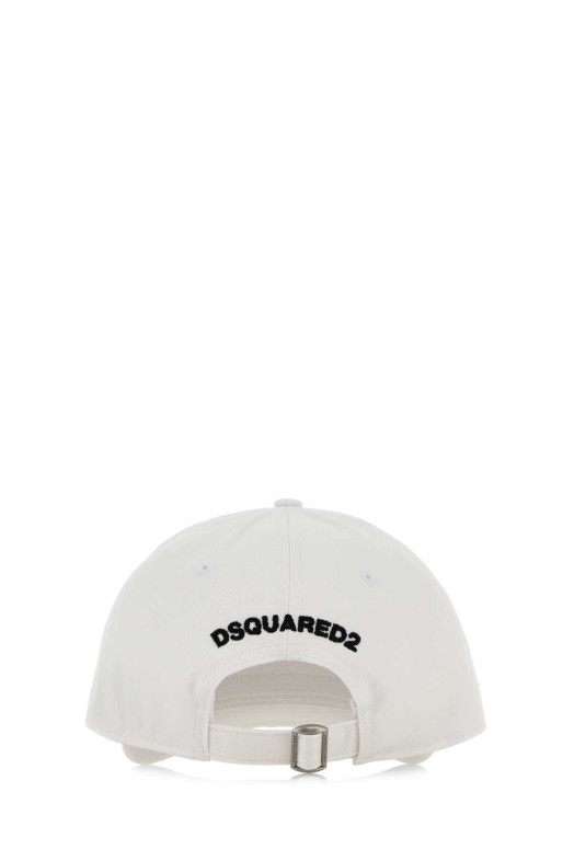 White cotton baseball cap DSQUARED (BCM099605C00001)