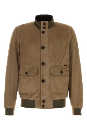 Cappuccino suede Carlos bomber jacket MOORER (CARLOSUR)