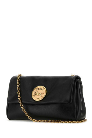 Black leather Heritage shoulder bag CHLOE (CH25AS584P75)