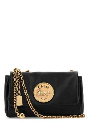 Black leather Heritage shoulder bag CHLOE (CH25AS585P75)