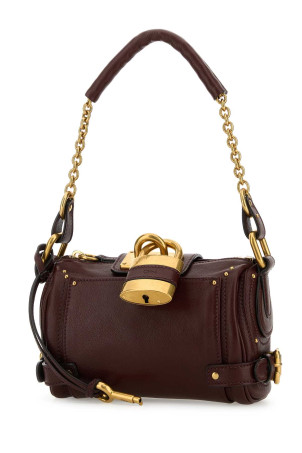 Brown leather small Paddington shoulder bag CHLOE (CH25WS803P75)