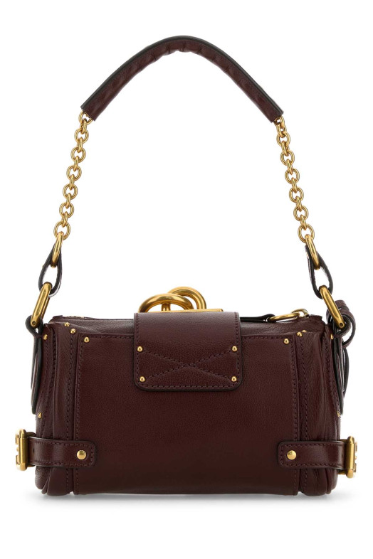 Brown leather small Paddington shoulder bag CHLOE (CH25WS803P75)