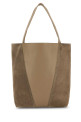 Dove grey leather and suede ChloÃ¨ Spin shopping bag CHLOE (CH25WS811Q76)