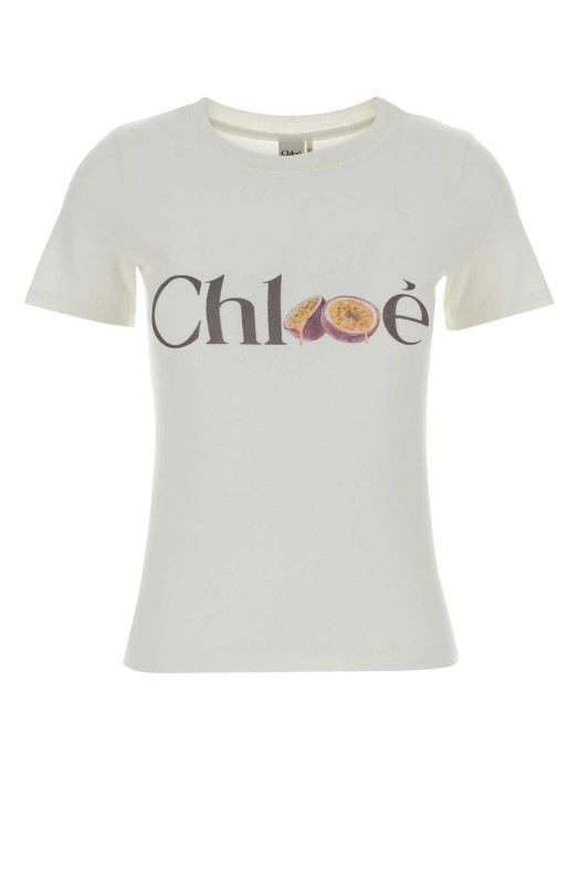 White cotton t-shirt Multicolor CHLOE (CH26SJH08197)
