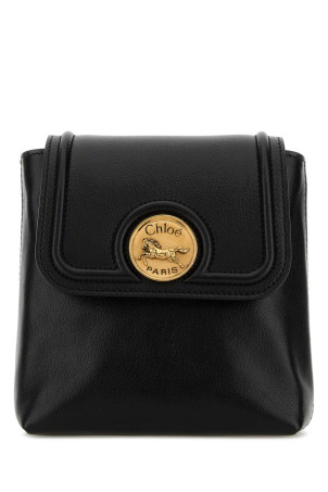 Black leather Horse Medal backpack CHLOE (CH26SP581O37)
