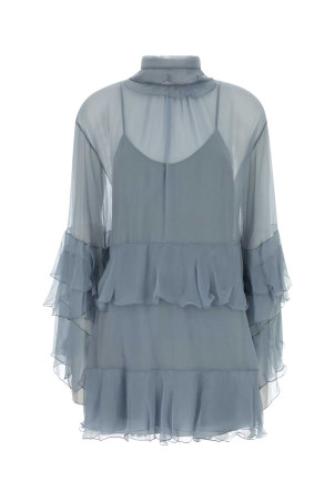 Powder blue crepe dress Black CHLOE (CH26SRO52001)