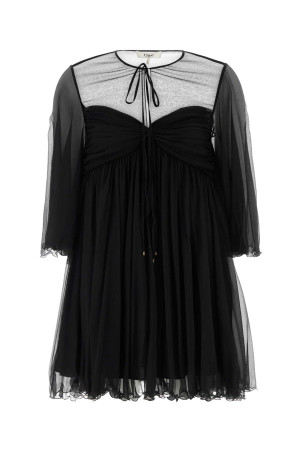 Black georgette mini dress CHLOE (CH26SRO87001)