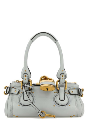 Pastel light blue leather small Paddington handbag CHLOE (CH26SS805P75)
