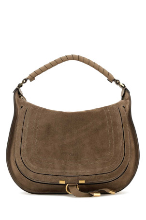 Dove grey suede Marcie shoulder bag CHLOE (CH26SS881P37)