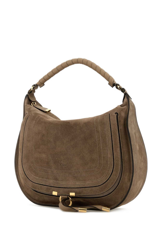 Dove grey suede Marcie shoulder bag CHLOE (CH26SS881P37)