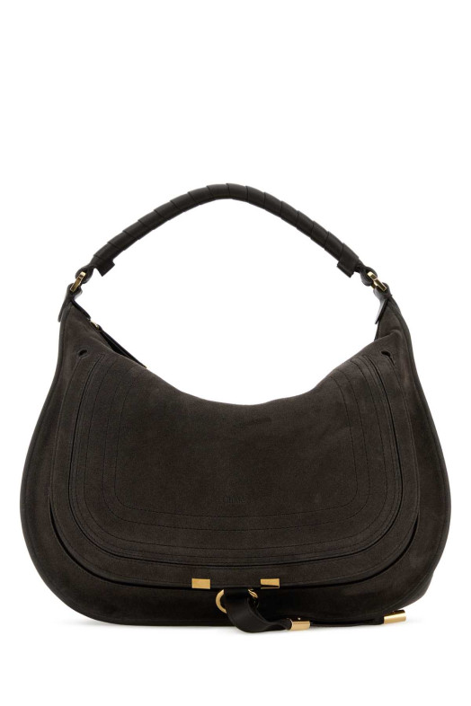 Charcoal suede Marcie shoulder bag CHLOE (CH26SS881P37)