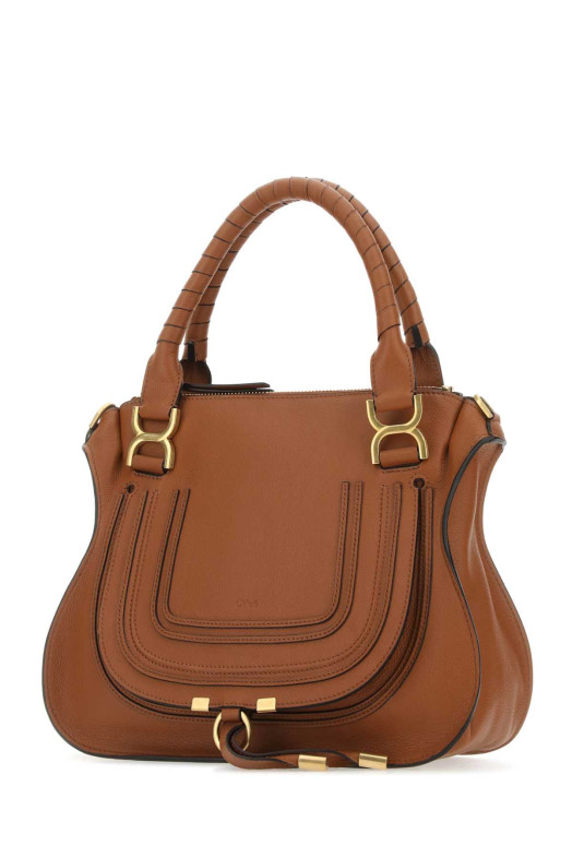 Brown leather medium Marcie handbag CHLOE (CHC22AS660I31)