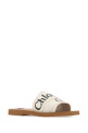 Ivory linen Woody slippers Multicolor CHLOE (CHC22U188Z3)