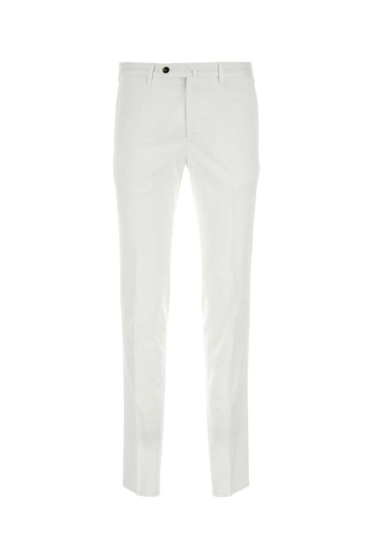 White stretch cotton blend Silkochino pant PT TORINO (CODT01Z00CL1BB44)