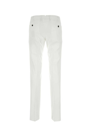 White stretch cotton blend Silkochino pant PT TORINO (CODT01Z00CL1BB44)