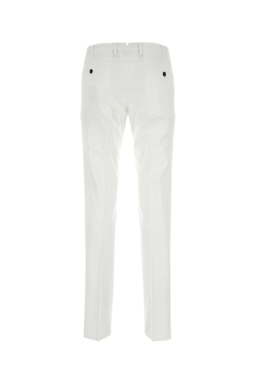 White stretch cotton blend Silkochino pant PT TORINO (CODT01Z00CL1BB44)
