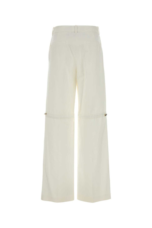 White cotton pant FENDI (FR6711AW7Q)
