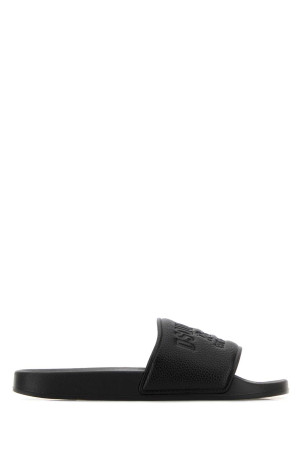 Black synthetic leather slippers DSQUARED (FSM009035008878)
