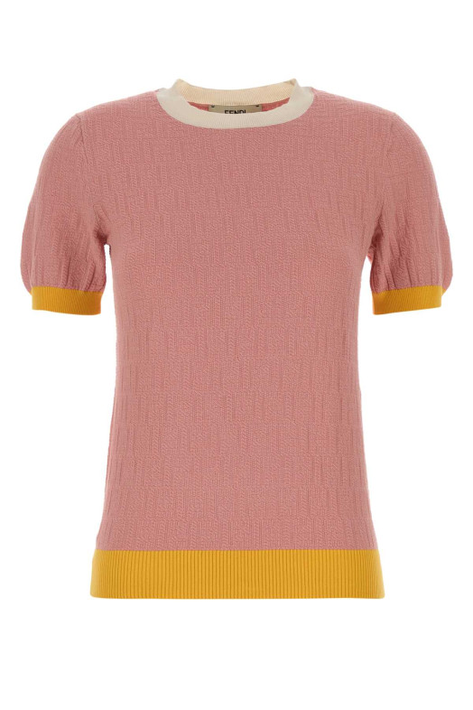 Pink cotton blend sweater FENDI (FZXE94AW4S)