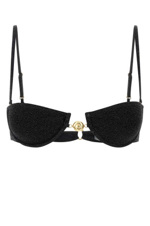 Black stretch nylon Hommond bikini top REINA OLGA (HAMMONDTOP)