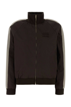 Chocolate cotton jacket MIU MIU (ML1466SOOO19CT)