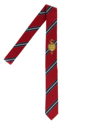 Embroidered silk tie Red THOM BROWNE (MNL001AF1117)