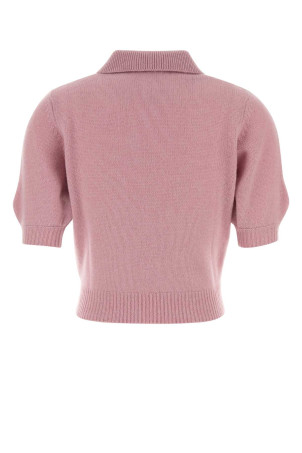 Pink cashmere polo shirt MARNI (POMD0035E0UFX325)