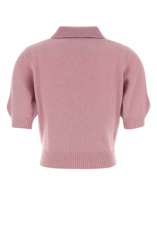 Pink cashmere polo shirt MARNI (POMD0035E0UFX325)