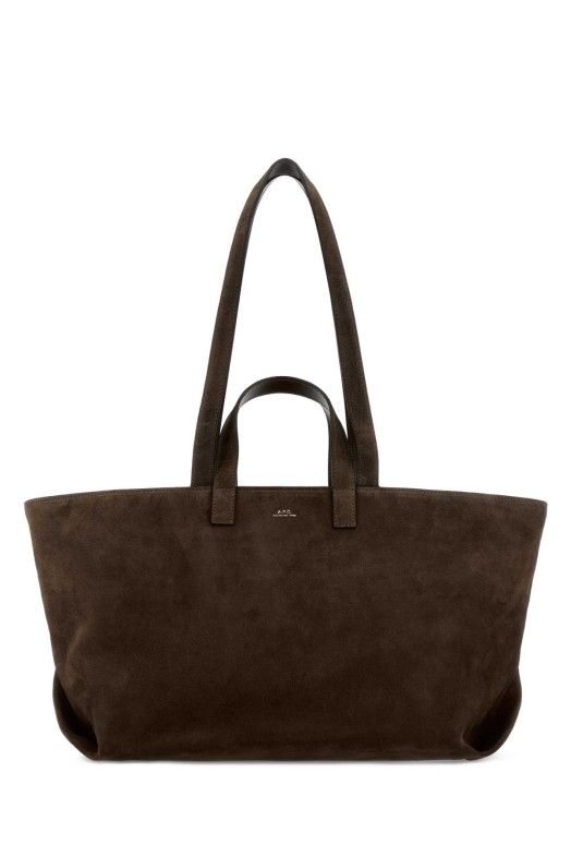 Dark brown suede Le Drummer shopping bag A.P.C. (PXCALF67057)
