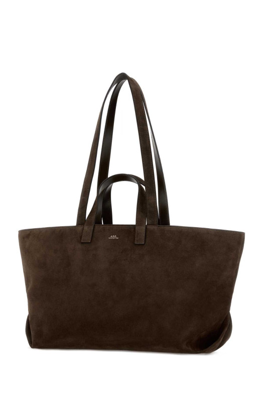 Dark brown suede Le Drummer shopping bag A.P.C. (PXCALF67057)