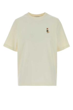 Ivory cotton t-shirt MAISON KITSUNE (QW00114KJ0119)