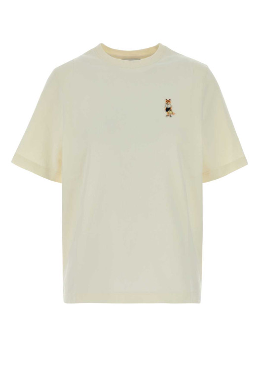 Ivory cotton t-shirt MAISON KITSUNE (QW00114KJ0119)