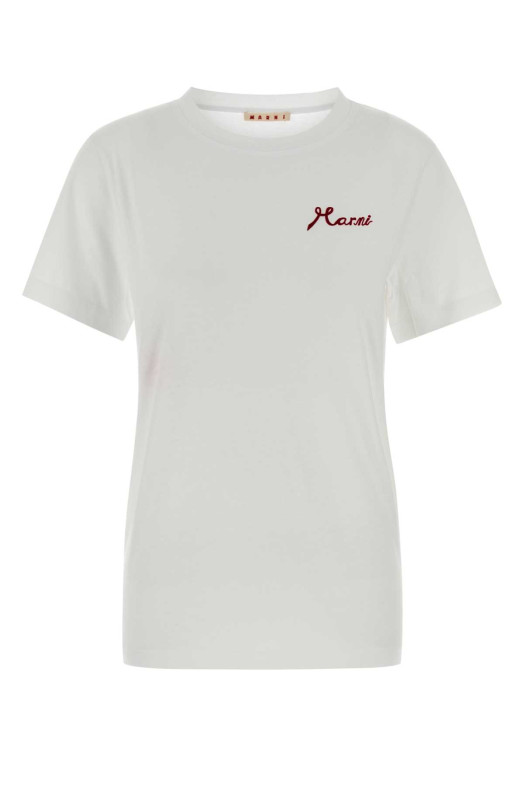 White cotton t-shirt MARNI (THJE0293PDUSCY81)