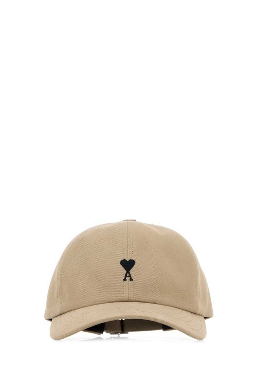 Beige cotton baseball cap AMI (UCP265AW0041)