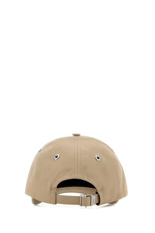 Beige cotton baseball cap AMI (UCP265AW0041)