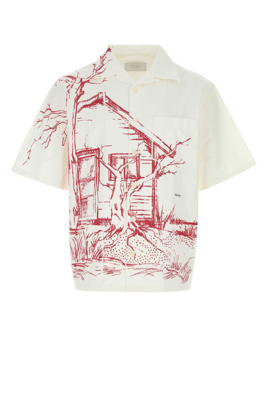 White poplin shirt PRADA (UCS414SUMO184F)