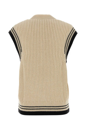 Sand wool blend vest AMI (UKS865KN0161)
