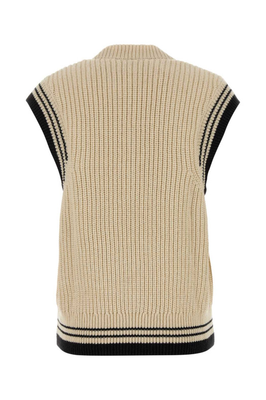Sand wool blend vest AMI (UKS865KN0161)