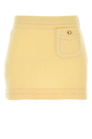 Yellow cashmere mini skirt PRADA (21480SOOO1ISX)