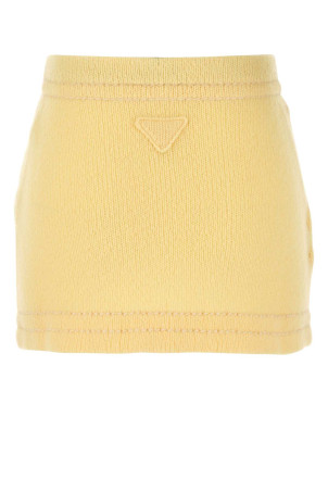 Yellow cashmere mini skirt PRADA (21480SOOO1ISX)