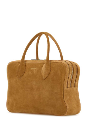 Camel suede medium handbag SALVATORE FERRAGAMO (219872779502)