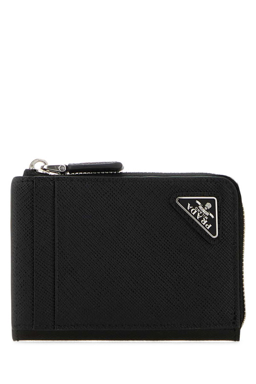 Black leather card holder Black PRADA (2MC129QHH)