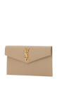Cappuccino leather Uptown clutch SAINT LAURENT (5657391GF0J)