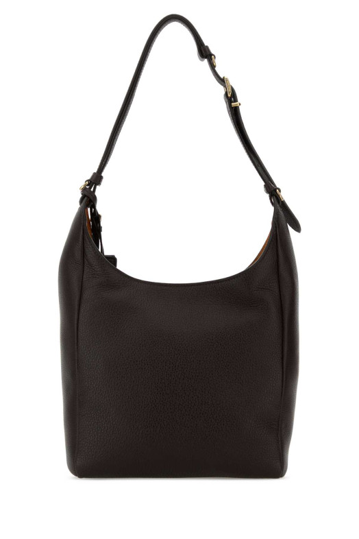 Dark brown leather shoulder bag MIU MIU (5BE0982IFL)