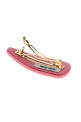 Dark pink leather hair clip MIU MIU (5IF092069)