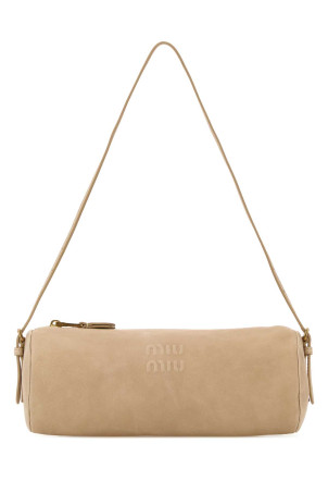 Sand nappa leather shoulder bag MIU MIU (5NE851AEFX)